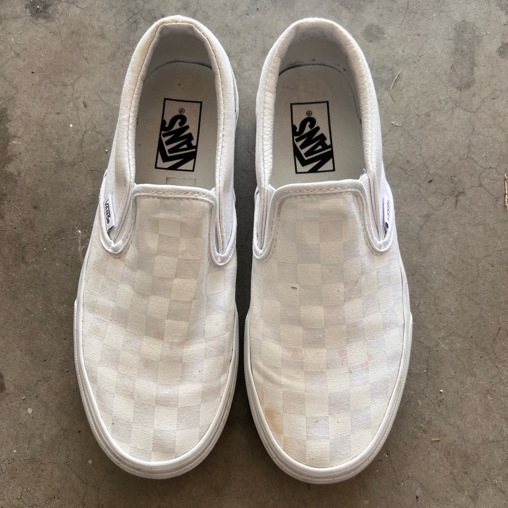 White checkered vans